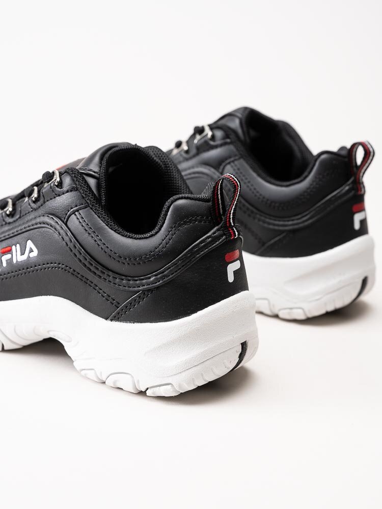 FILA - Strada Low Kids - Svarta 90-tals sneakers med broderad logga