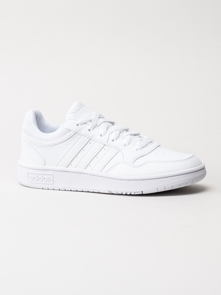 Adidas - Hoops 3.0 K - Vita sneakers i skinnimitation