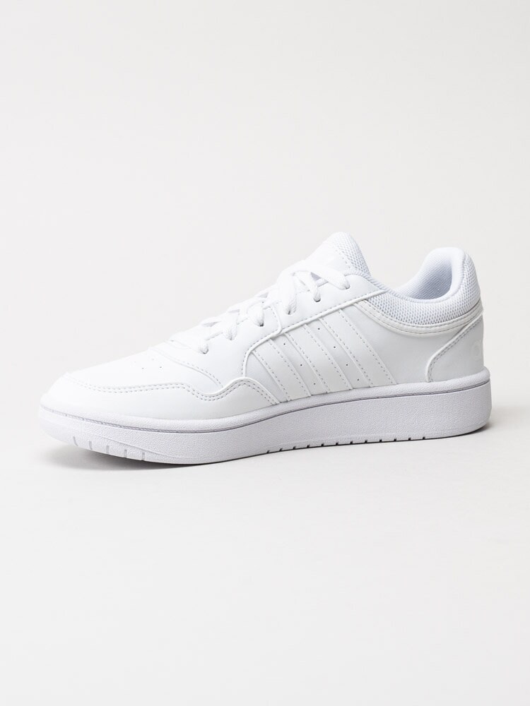 Adidas - Hoops 3.0 K - Vita sneakers i skinnimitation