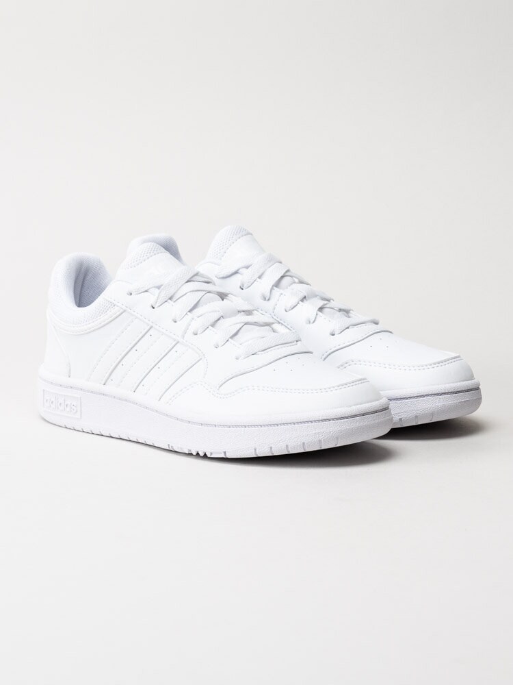 Adidas - Hoops 3.0 K - Vita sneakers i skinnimitation