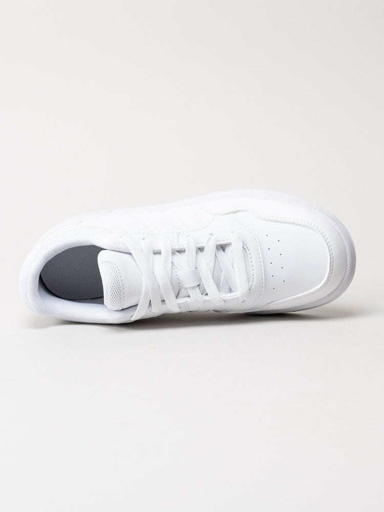 Adidas - Hoops 3.0 K - Vita sneakers i skinnimitation