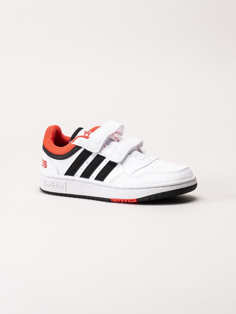 Adidas - Hoops 3.0 CF C - Vita sneakers med röda detaljer