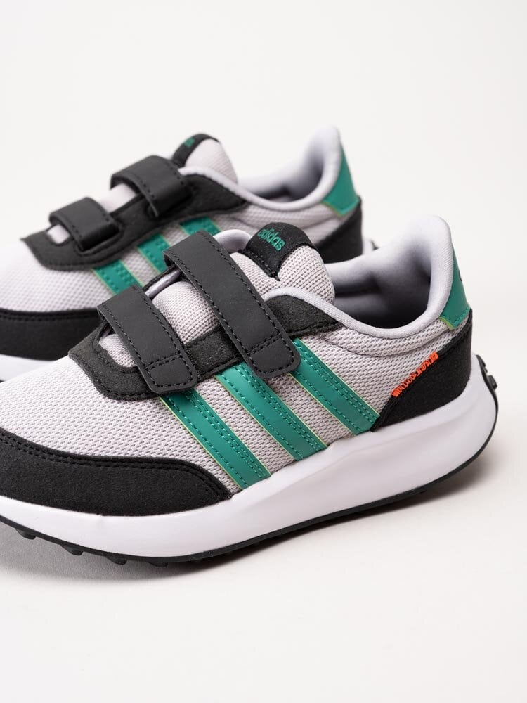 Adidas - Run 70s - Grå sneakers med gröna stripes