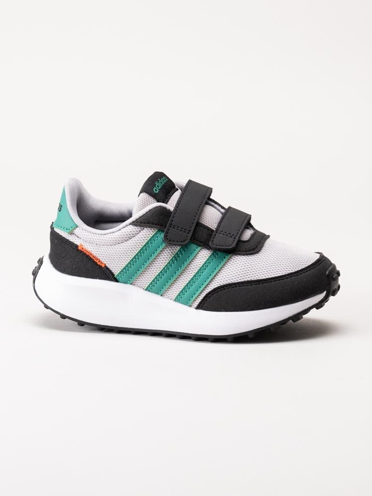 Adidas - Run 70s - Grå sneakers med gröna stripes