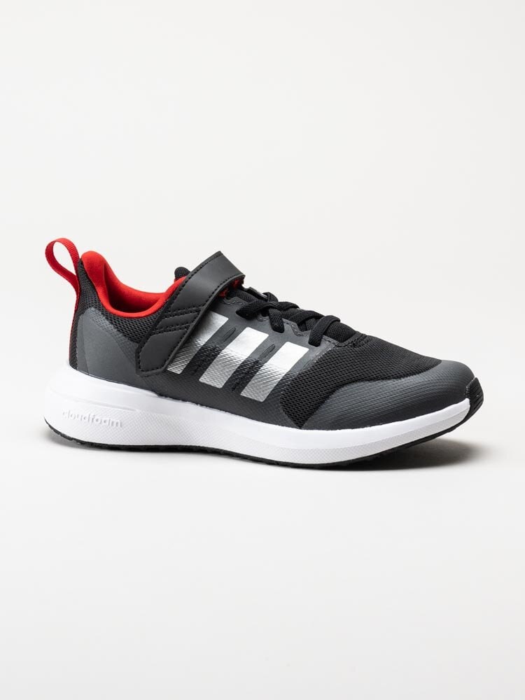 Adidas - FortaRun 2.0 El K - Svarta sneakers med röda detaljer
