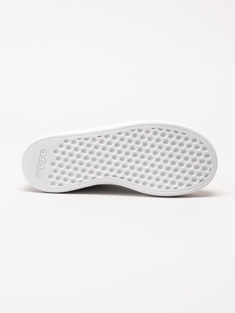 Adidas - Grand Court 2.0 El K - Vita sneakers med tre rosaskimrande stripes