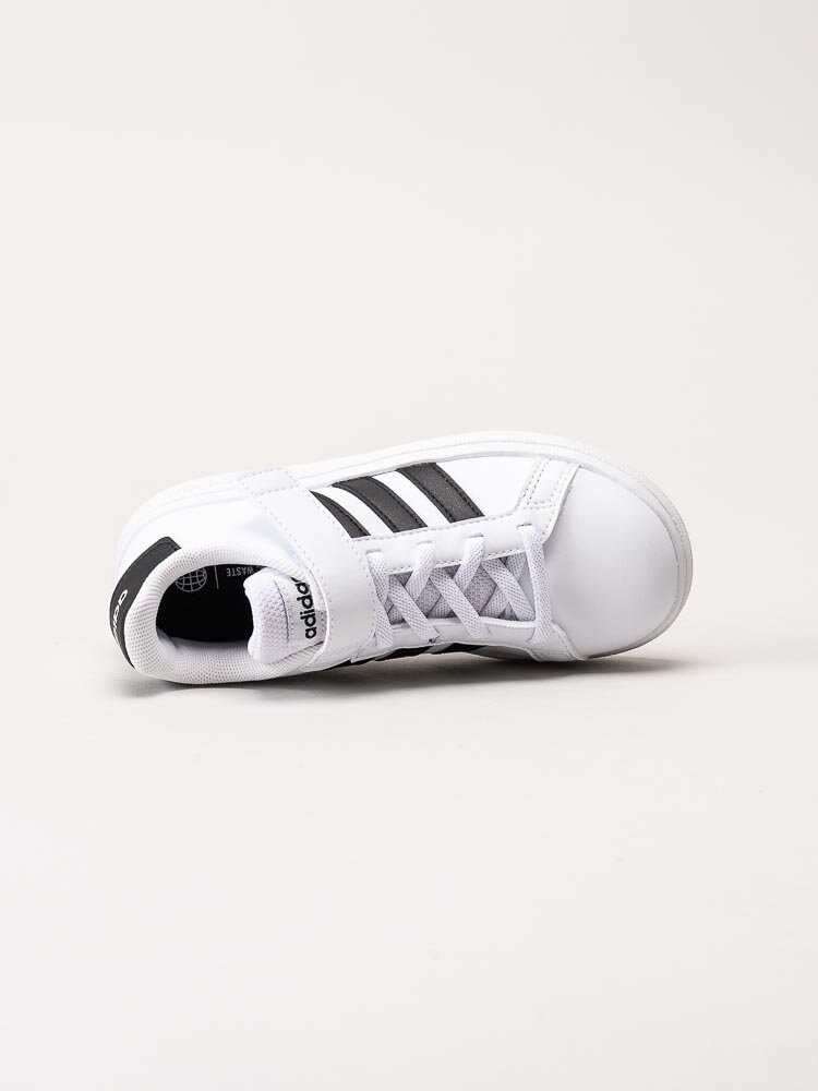 Adidas - Grand Court 2.0 El K - Vita sneakers med svarta stripes