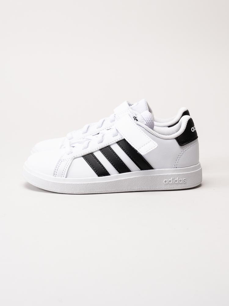 Adidas - Grand Court 2.0 El K - Vita sneakers med svarta stripes