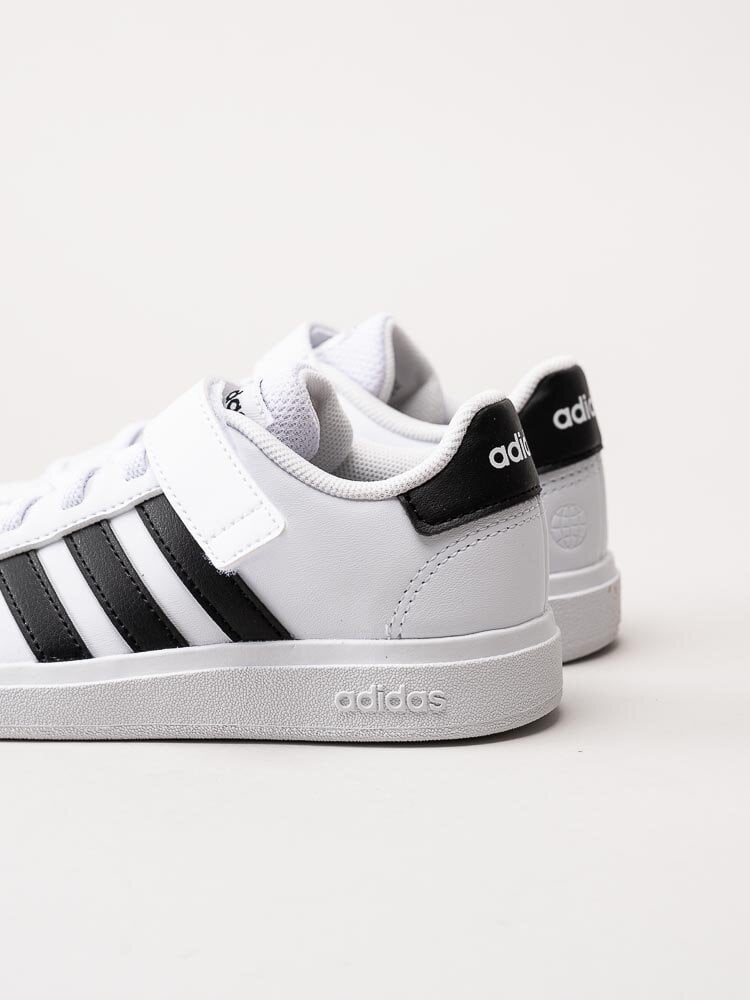 Adidas - Grand Court 2.0 El K - Vita sneakers med svarta stripes