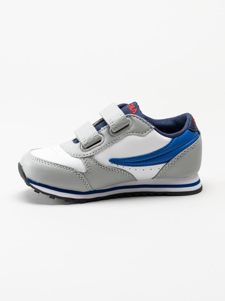 FILA - Orbit Velcro Infants - Grå sneakers med blå detaljer