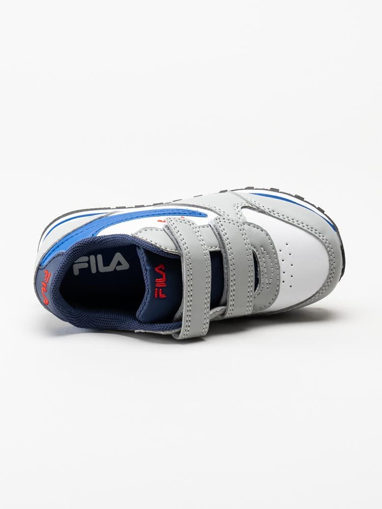 FILA - Orbit Velcro Infants - Grå sneakers med blå detaljer