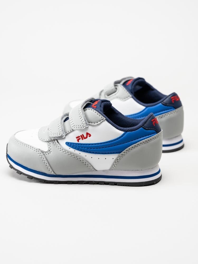 FILA - Orbit Velcro Infants - Grå sneakers med blå detaljer