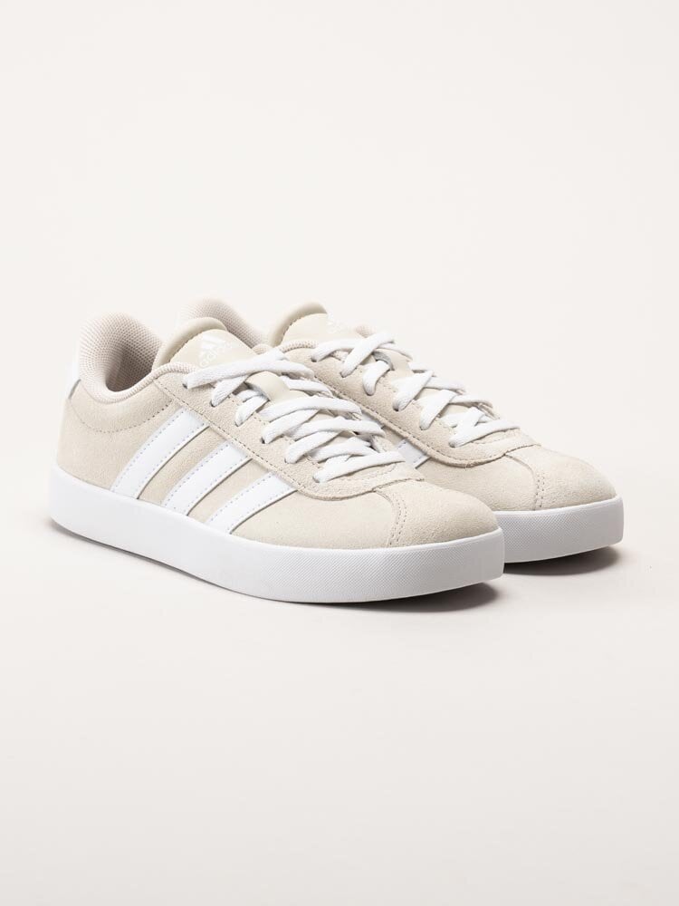 Adidas - VL Court 3.0 K - Beige sneakers i mocka