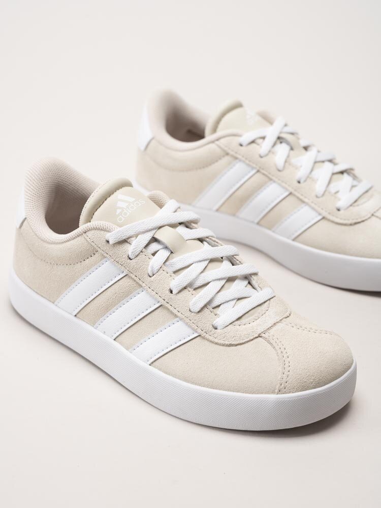 Adidas - VL Court 3.0 K - Beige sneakers i mocka