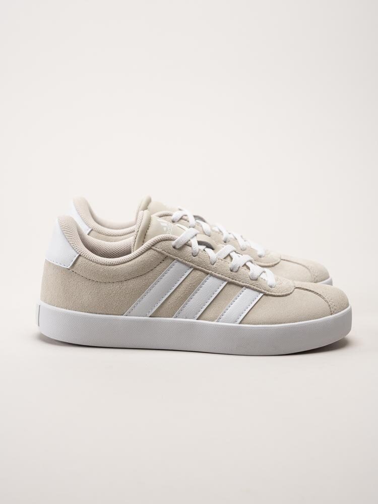 Adidas - VL Court 3.0 K - Beige sneakers i mocka