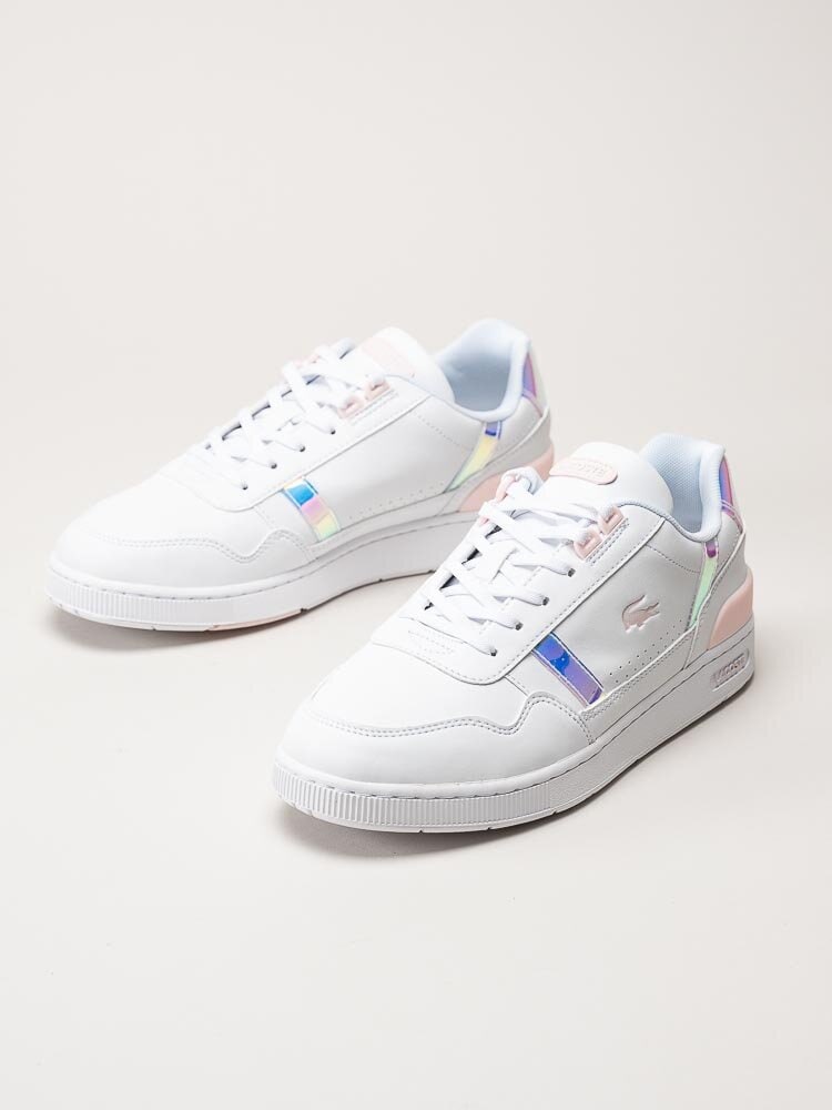 Lacoste - T-Clip - Vita sneakers med metallic detaljer