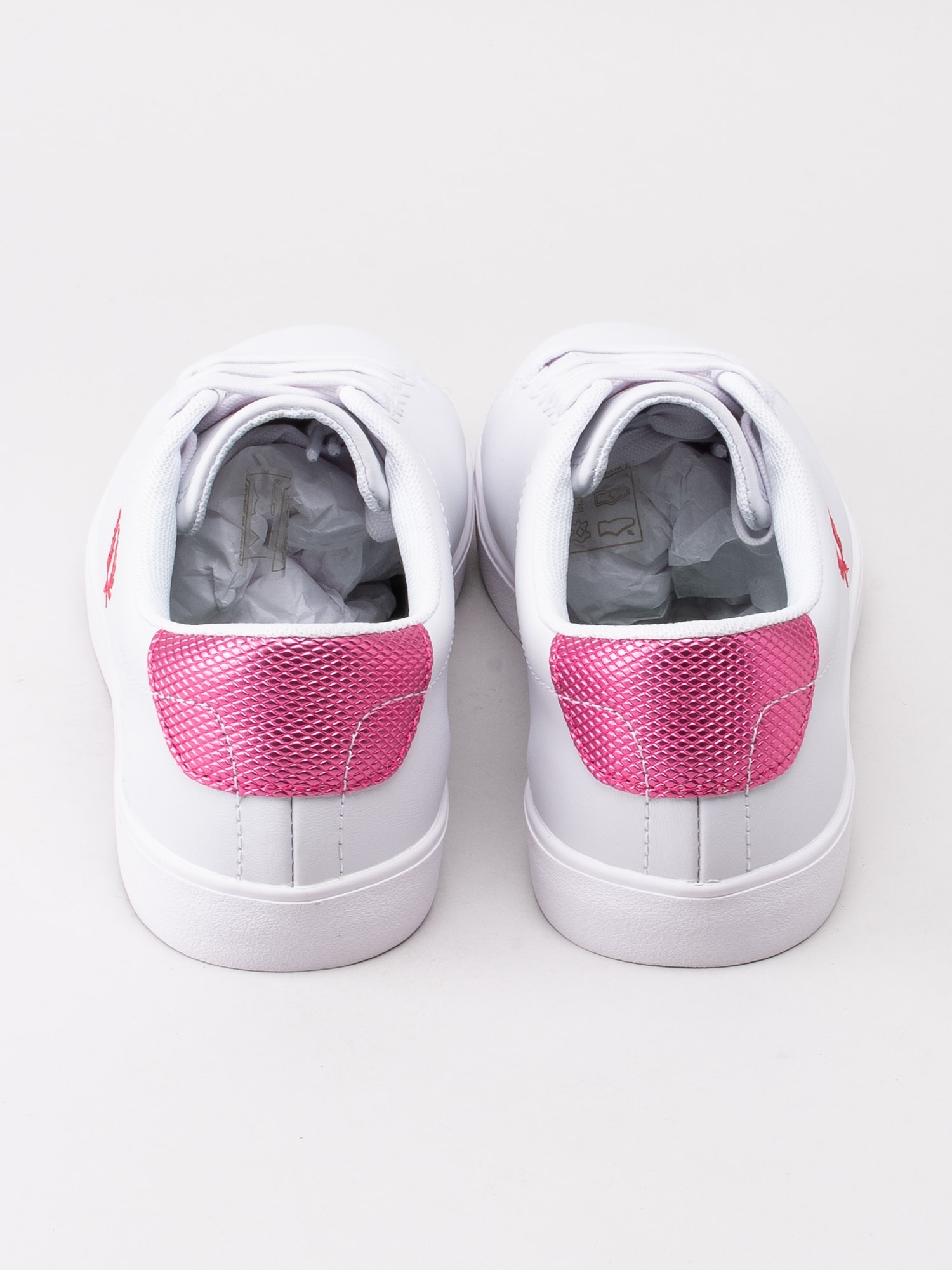 57191038 Fred Perry Lottie B5139W-100 vita sneakers med rosa detaljer-4