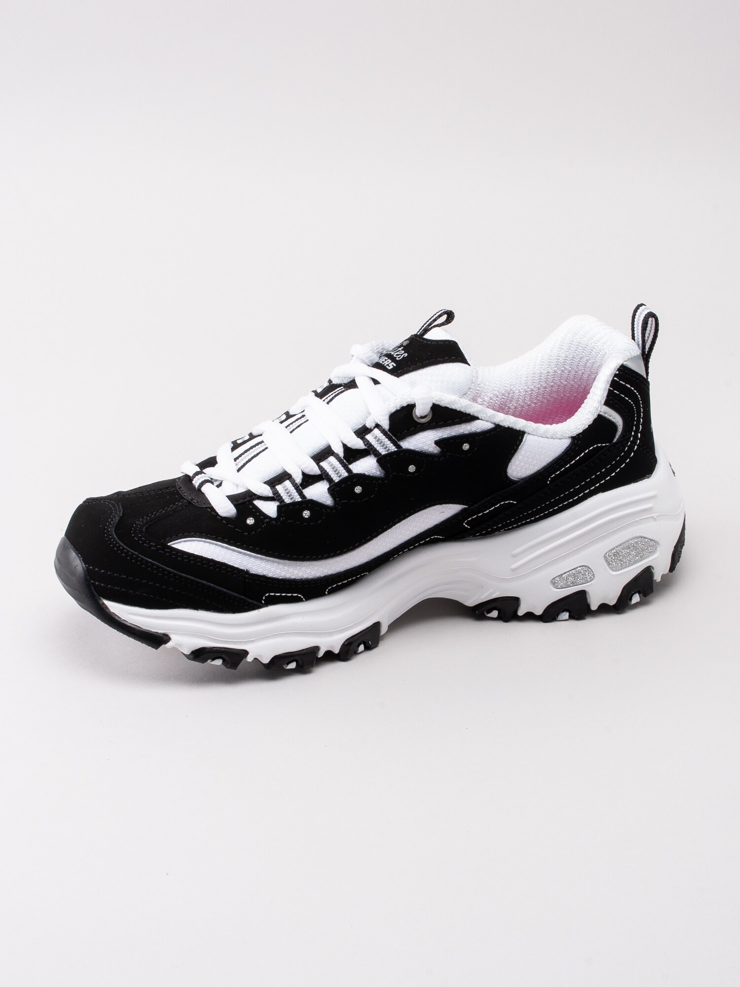 57191058 Skechers D'Lites Biggest Fan 11930-BKW svartvit sportsko-2