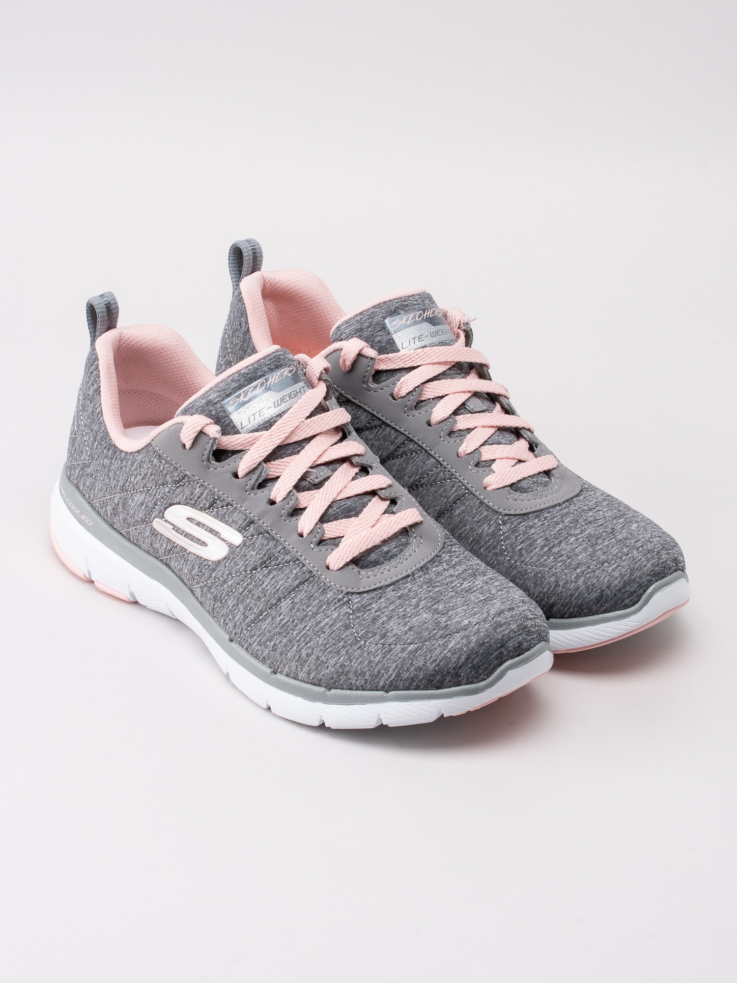 57191067 Skechers Flex Appeal 3.0 Insiders 13067-GYLP gråa sportskor-3