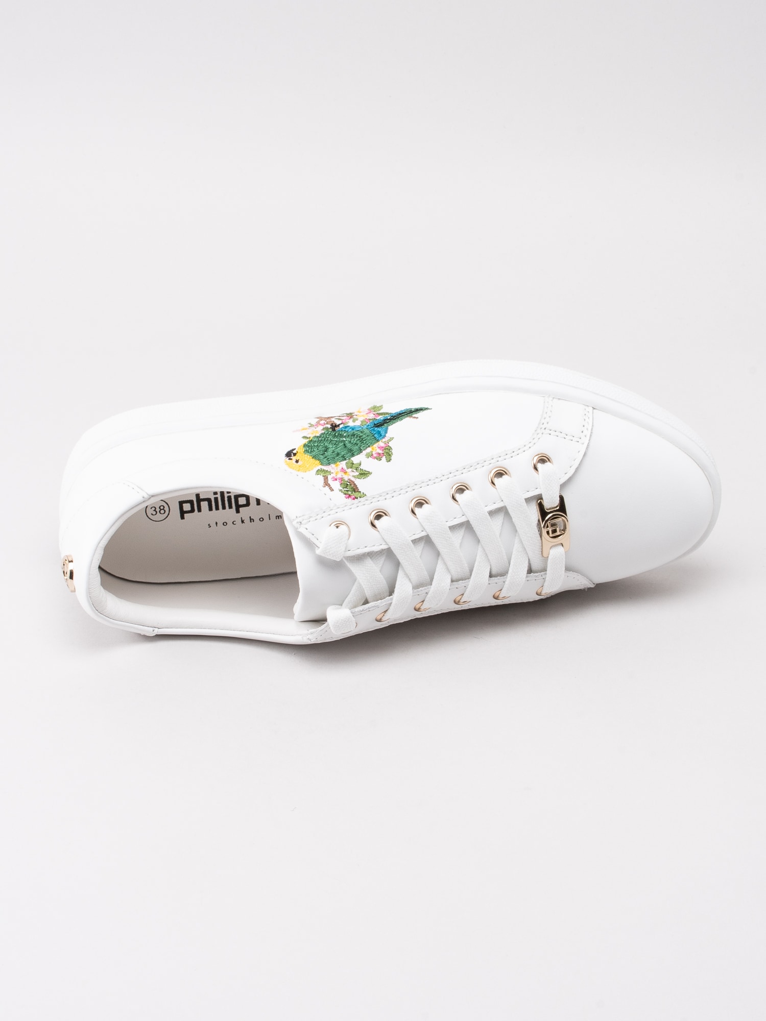 57191089 Philip Hog Parot Lace White vita sneakers med papegojamotiv-5