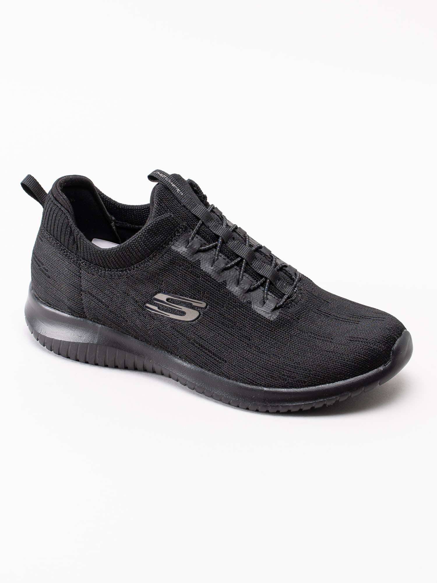 57191104 Skechers Ultra Flex Bright Horizon 12831-BBK svarta slip ons sportskor med resårsnörning-1