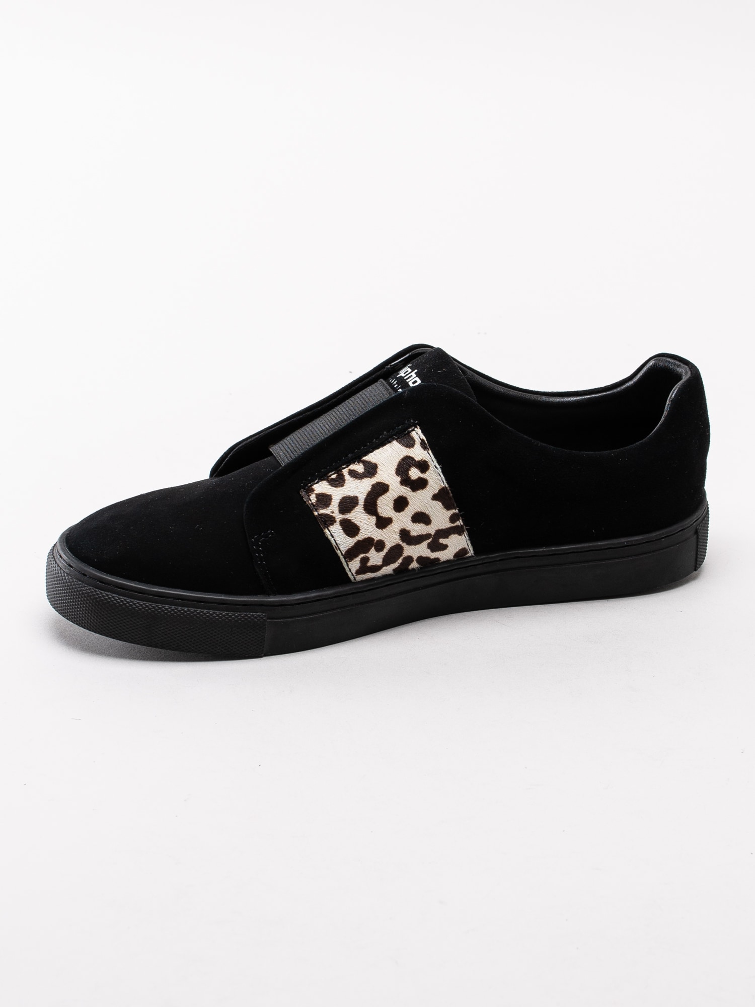 57193028 Philip Hog Elastic Black Leoprint svarta sneakers med leopard detalj-2