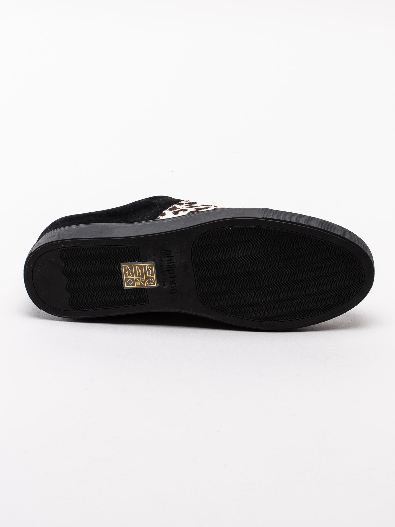 57193028 Philip Hog Elastic Black Leoprint svarta sneakers med leopard detalj-5