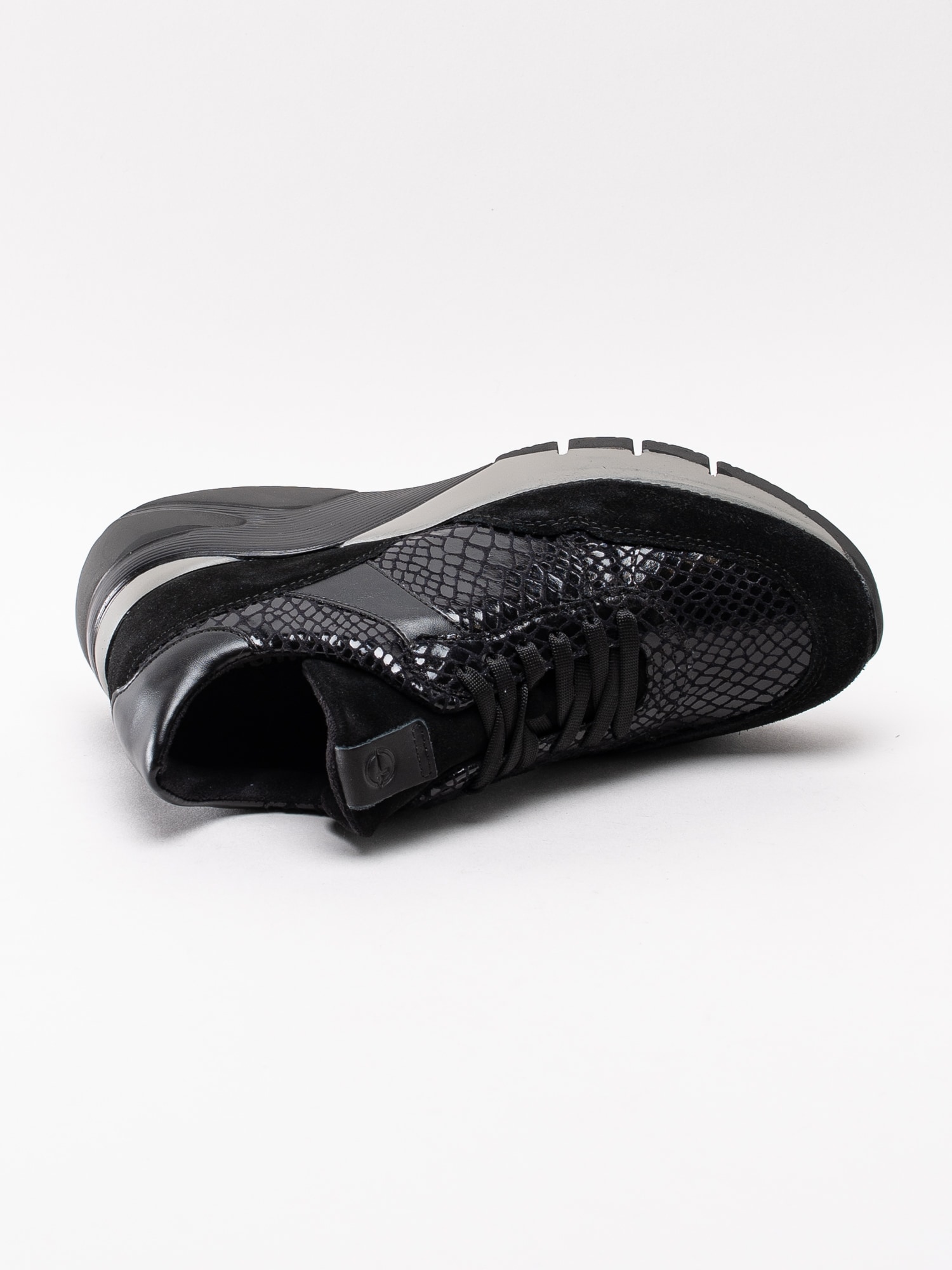 57193041 Tamaris 1-23782-33-098 svarta snake mönstrade sneakers-4