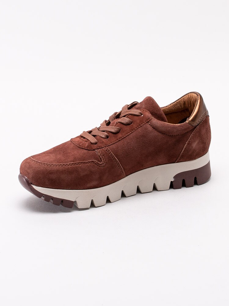 57193042 Tamaris 1-23741-23-380 mörkröda retro sneakers med bronsinslag-2