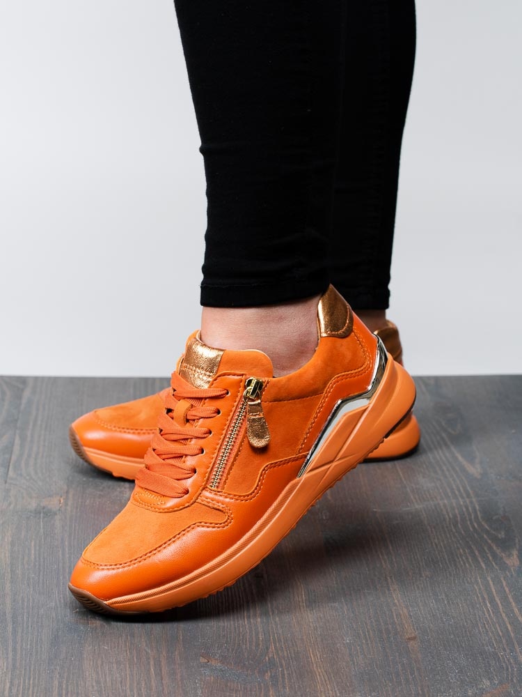 57201059 Gabor 43.480-12 Orange coola sneakers med guldmetalliska detaljer-8