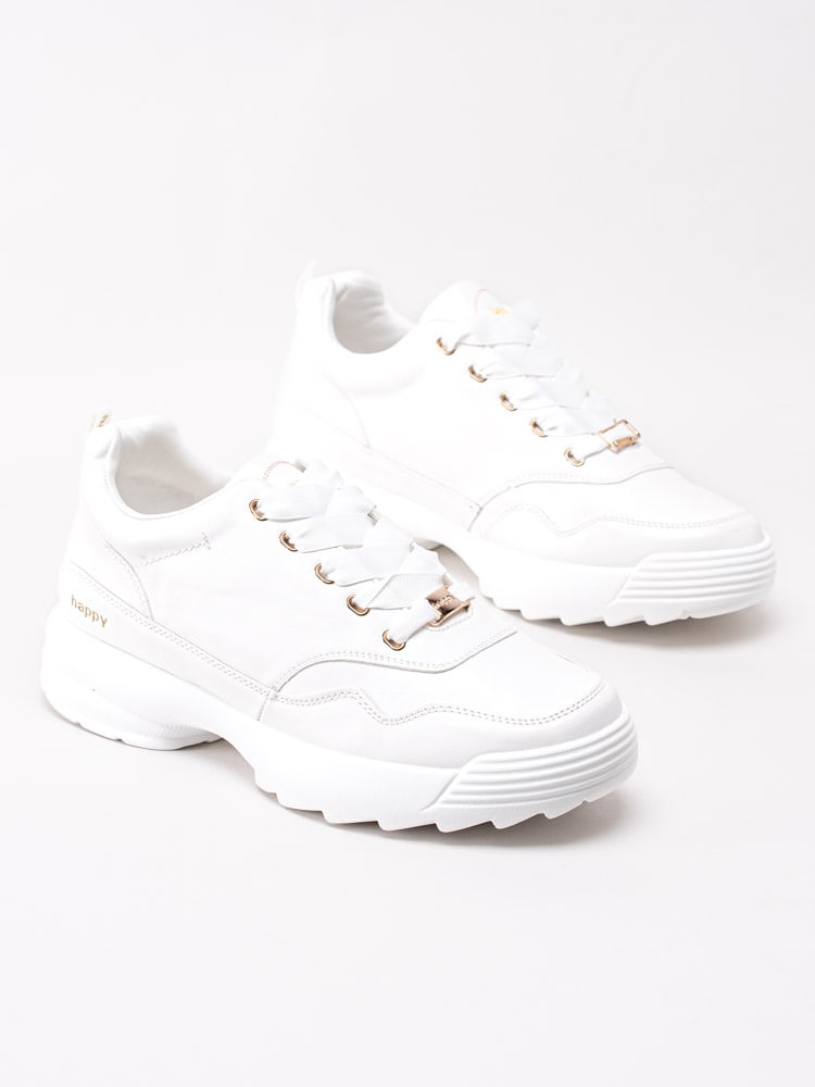 57201073 Happy Shoes Happy World Tip H110721W-WHITE Vita chunky sneakers i veganskt läder-6