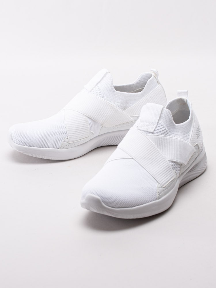 57201101 Skechers Bobs Squad 2-Kid Cool 117016-WHT Vita sportiga slip on skor-6