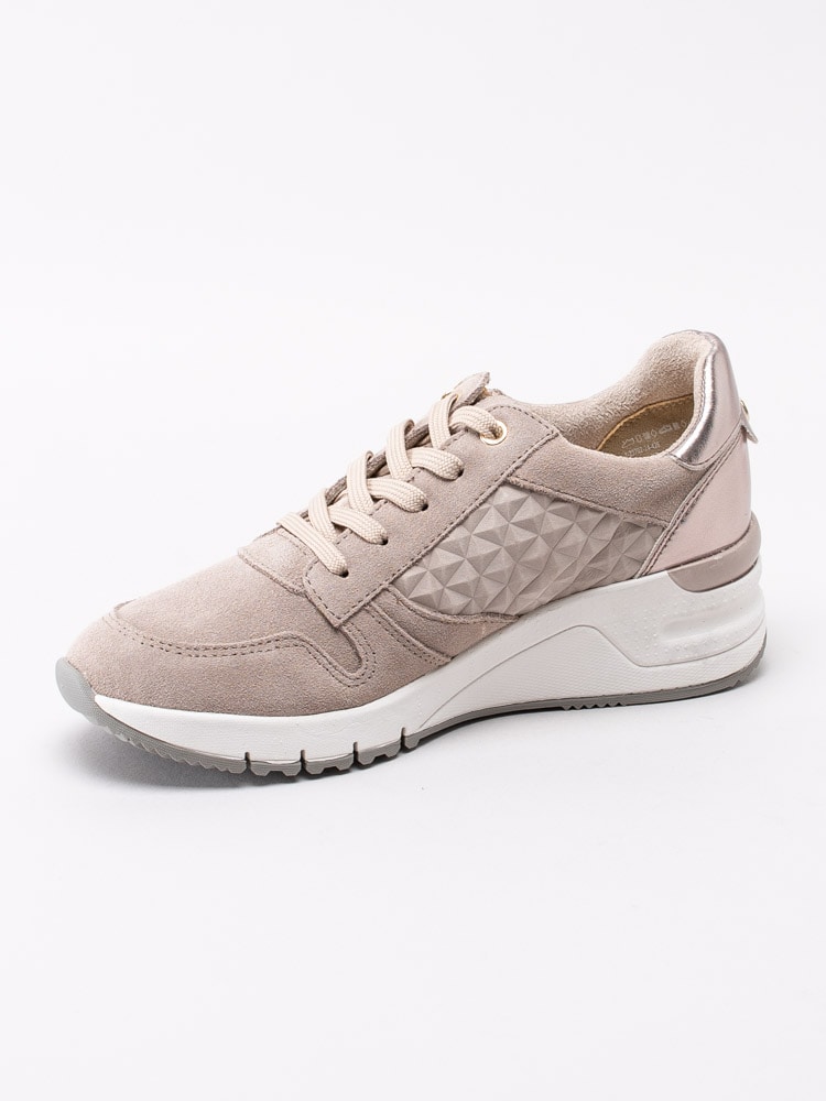 57201121 Tamaris 1-23702-24-426 Beige sneakers med dragkedja och snörning-2