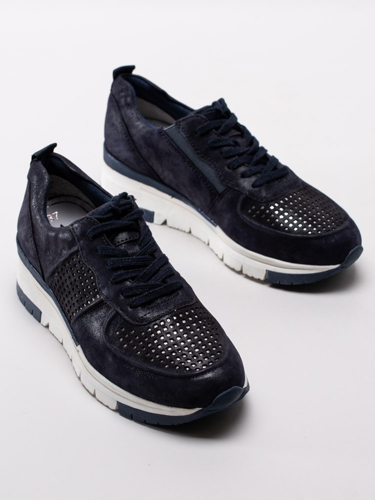 57201136 Tamaris Pure Relax 1-23745-24-885 Mörkblå skimrande sneakers-6
