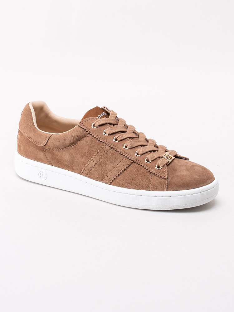 57201138 Philip Hog Serena Cuban Bruna sneakers i mocka med smyckeslogga-1