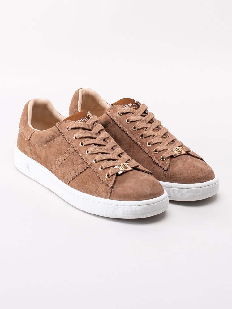 57201138 Philip Hog Serena Cuban Bruna sneakers i mocka med smyckeslogga-3