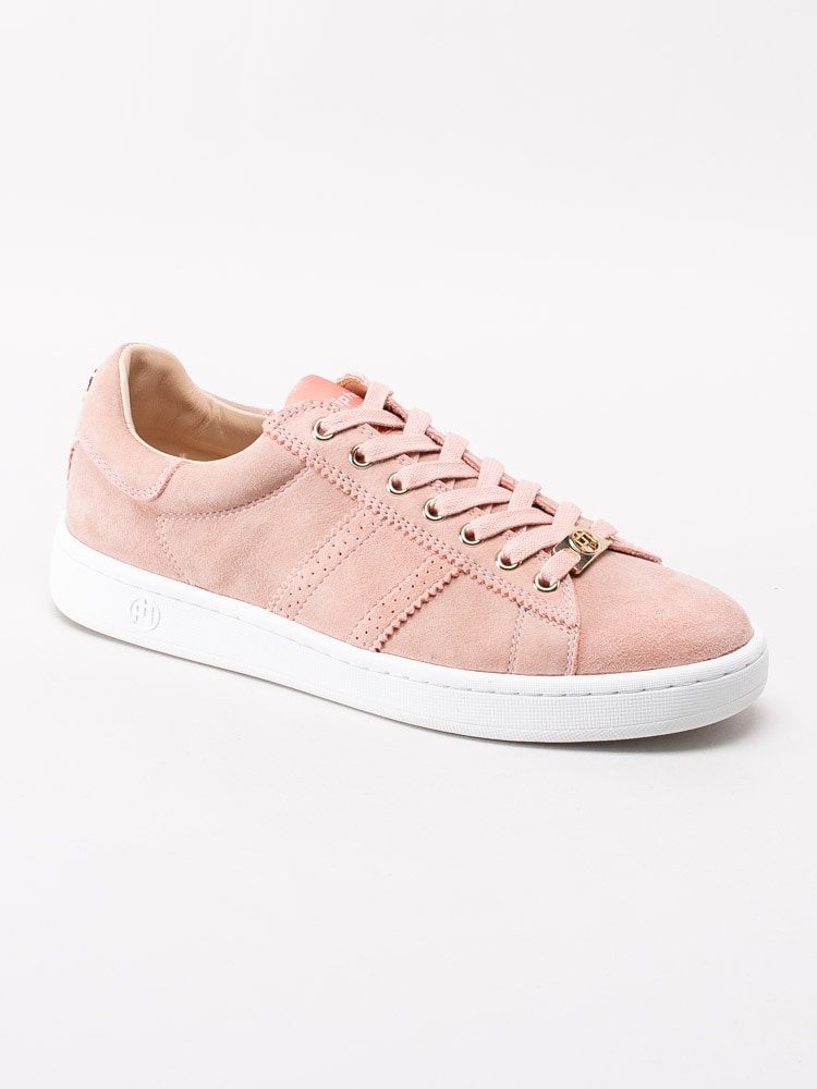 57201142 Philip Hog Serena Rose Water Rosa sneakers i mocka med smyckeslogga-1