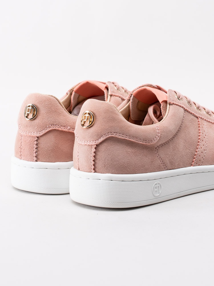 57201142 Philip Hog Serena Rose Water Rosa sneakers i mocka med smyckeslogga-7