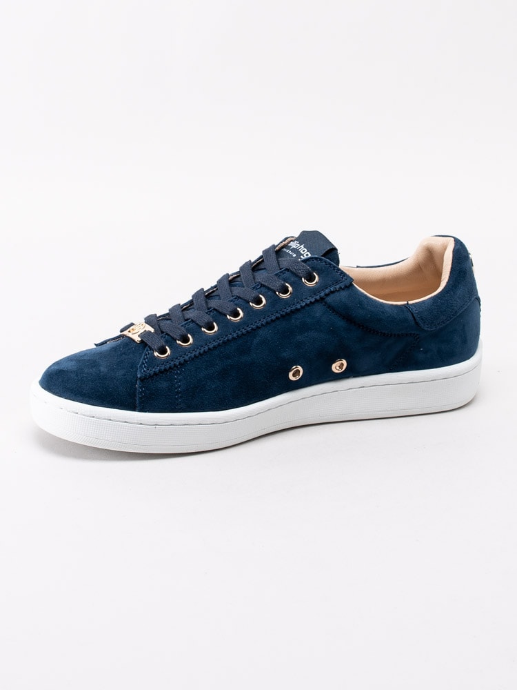 57201143 Philip Hog Serena Midnight Blue Mörkblå sneakers i mocka med smyckeslogga-2