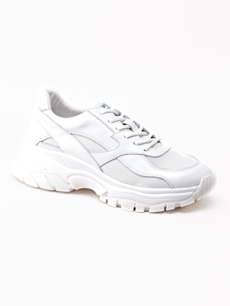 57201145 Philip Hog Bianca White Vita chunky sneakers i skinn med mesh-1