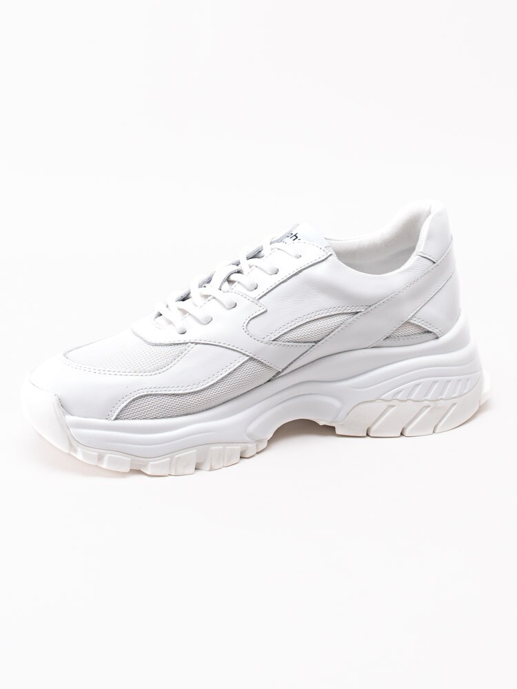 57201145 Philip Hog Bianca White Vita chunky sneakers i skinn med mesh-2