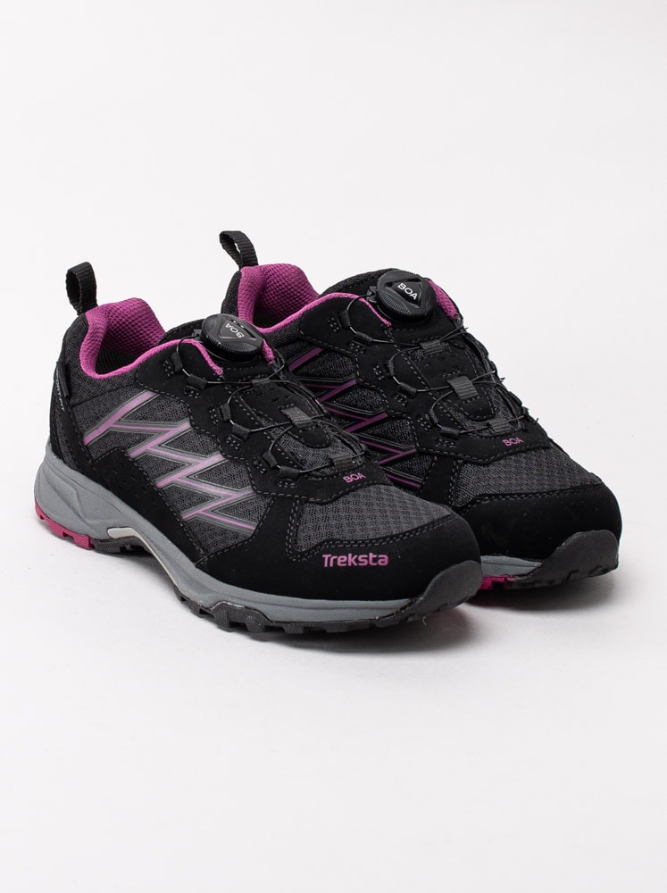 57203028 Treksta Bolt Boa GTX 19101932-PINK Svarta fritidskor med rosa detaljer-3