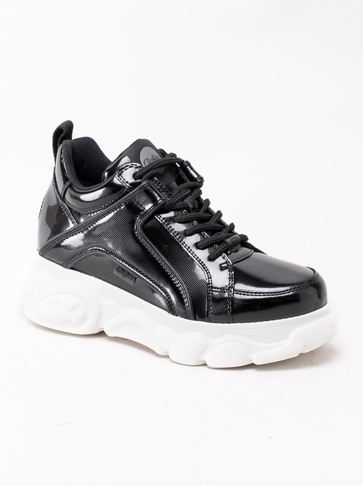 57203066 - Buffalo CLD Corin 1630369 Svarta 90-tals sneakers med lack-1