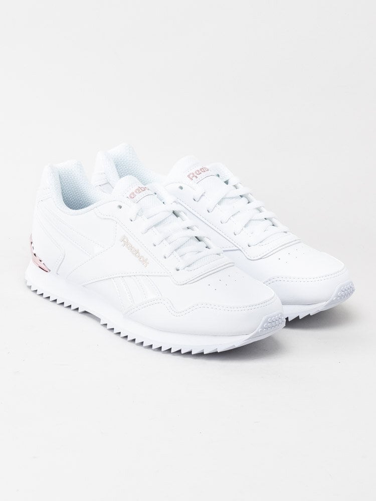 Reebok - Royal Glide - Vita sportskor med roséfärgade detaljer