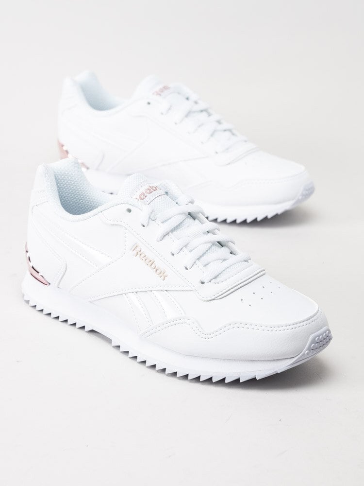 Reebok - Royal Glide - Vita sportskor med roséfärgade detaljer