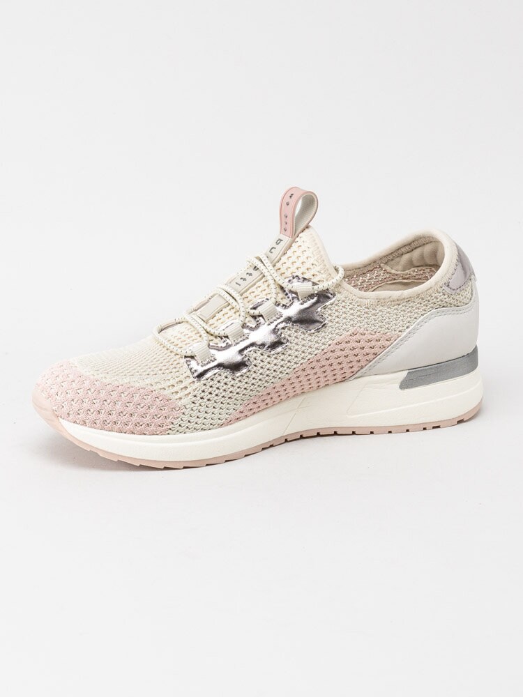 Bugatti - Ivory Evo - Beige sneakers med rosa detaljer