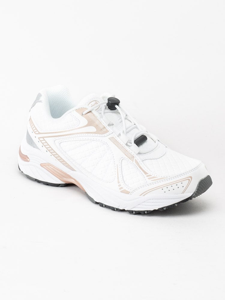 Scholl - Sprinter Easy - Vita sportskor med beige detaljer