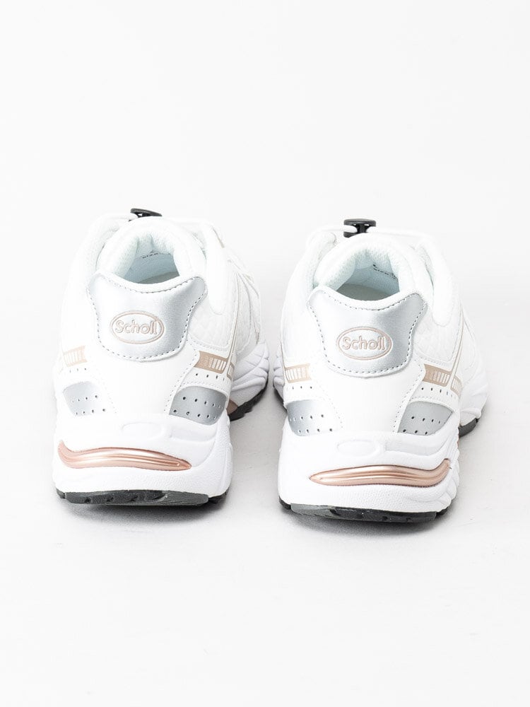 Scholl - Sprinter Easy - Vita sportskor med beige detaljer