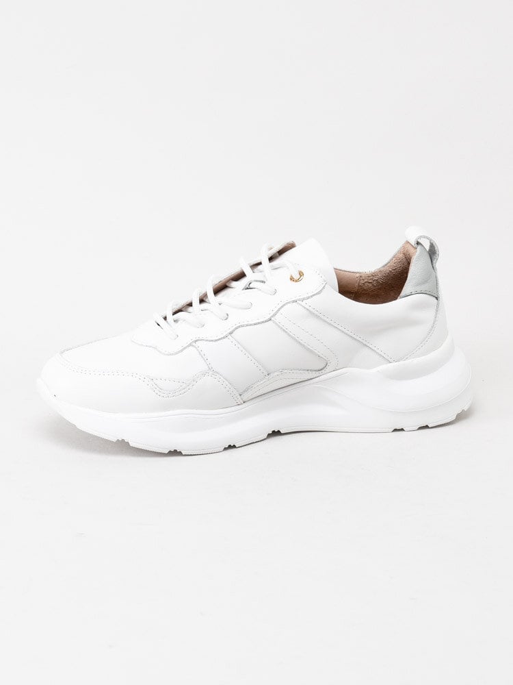 Dasia - June - Vita chunky sneakers i skinn