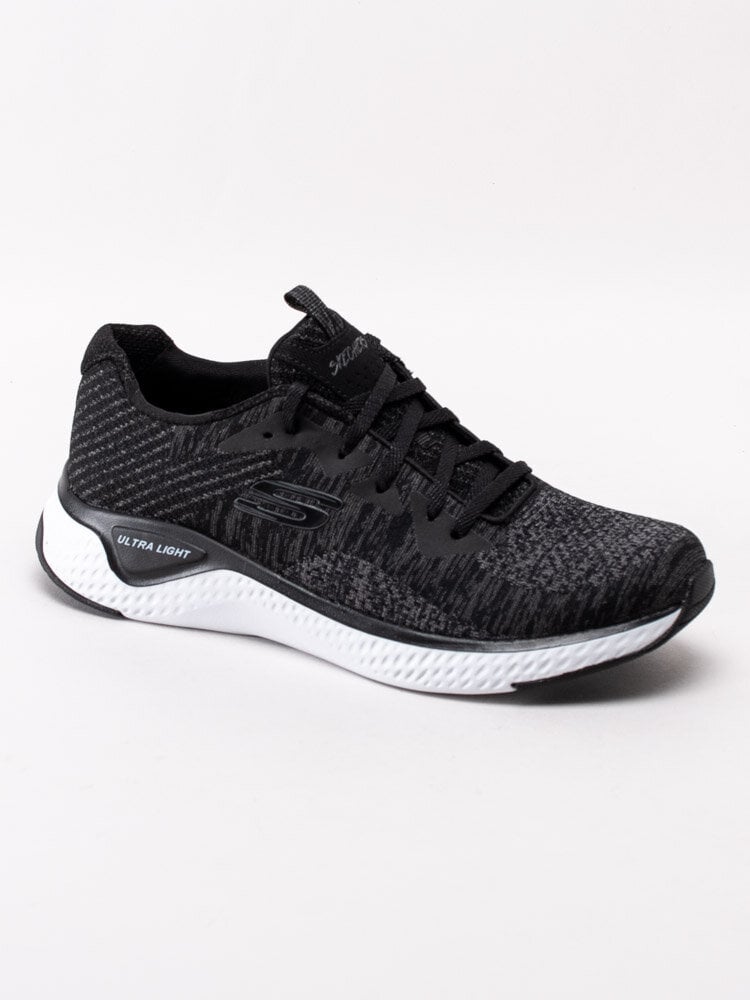 Skechers - Solar Fuse Brisk Escape - Svartmelerade sportskor med Memory Foam-sula